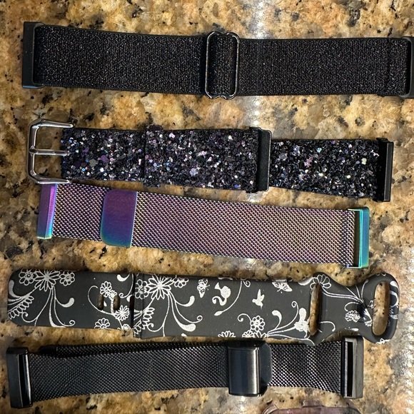 Lot of Fit Bit Versa Bumpers and Bands Glittery, Sparkly and Iridescent ✨ - Picture 2 of 7